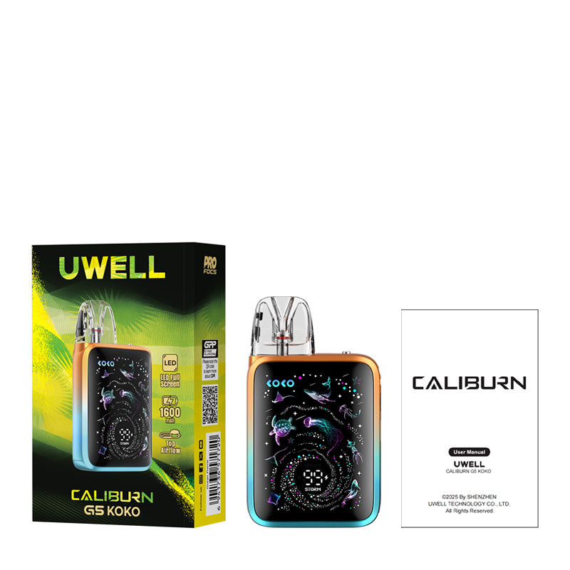 Uwell Caliburn G5 KOKO Pod Kit Package Contents